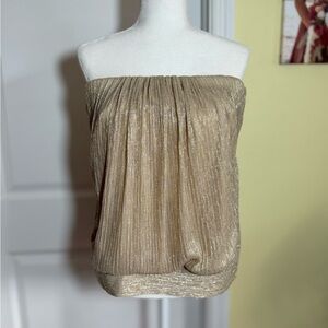 LANE BRYANT Elegant Gold Strapless Top, shimmer, size 14/16